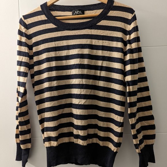 A.P.C. Women's Knit Striped Top - Picture 1 of 4